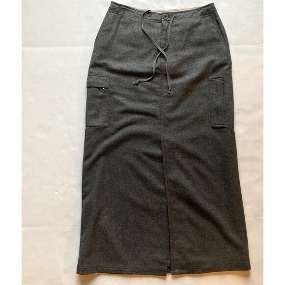 Eddie Bauer Women Skirt Wool Blend with 6 Pockets and Front Slit Sz 8 And Top - Picture 2 of 13